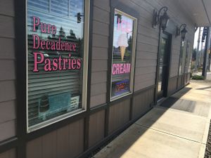 Outside at Pure Decadence Pastries  in Salem