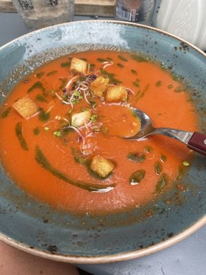 Soup of the day, gazpacho 🍅   at NomNom in Den Bosch