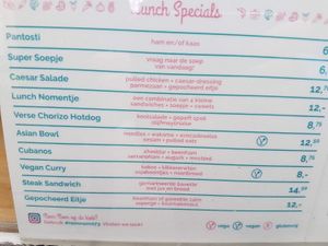 part of menu at NomNom in Den Bosch