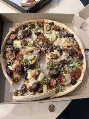 Vegan wrath pizza  at Hell Pizza in Queenstown