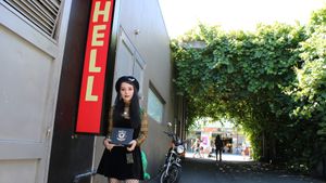 Outside Hell 🖤😈 at Hell Pizza in Queenstown