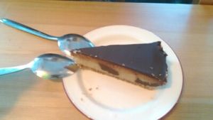 Peanut butter cheesecake at Campbell's Canal Cafe in North West London