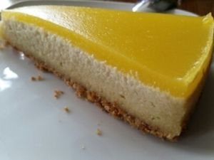 lemon cheesecake at Campbell's Canal Cafe in North West London