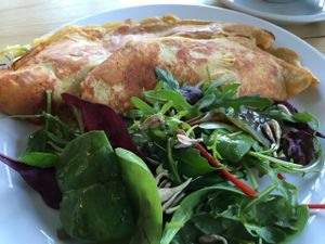 Breakfast Gouda Scramble-vegan at Campbell's Canal Cafe in North West London