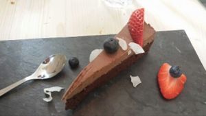 chocolate cake  at Souls in Copenhagen