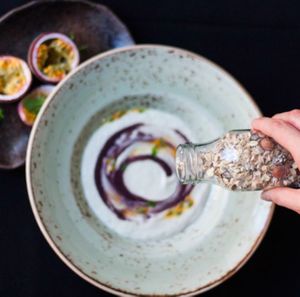 Vegan muesli bowl with either cashew or Alpro yogurt at Souls in Copenhagen