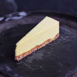 Vegan raw yuzu cheesecake at Souls in Copenhagen
