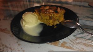 Helado de vainilla casero y bizcocho!! at Fuori di Zucca in Tenerife