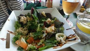 Great Salad with Tofu and palmhearts at Fuori di Zucca in Tenerife