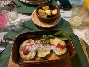 Aubergine dish at Fuori di Zucca in Tenerife