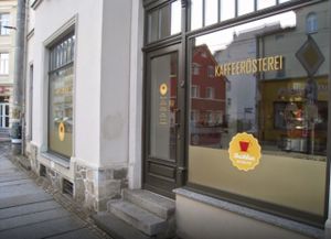 outside at Bruehbar - Coffee Roaster in Leipzig