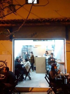 outside at Salad Days in Sao Paulo