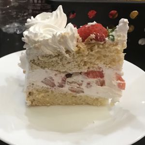 Strawberry cake again at Salad Days in Sao Paulo