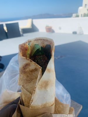 Volcano Wrap at FalafeLand in Santorini