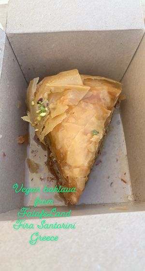 Baklava  at FalafeLand in Santorini