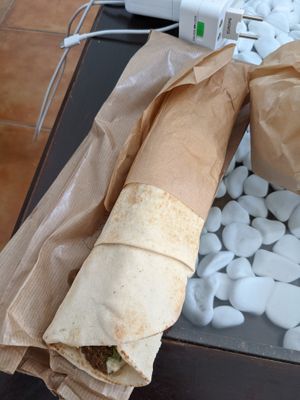 Wrap at FalafeLand in Santorini