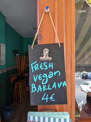 ! at FalafeLand in Santorini