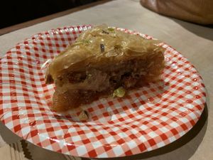 Vegan Baklava at FalafeLand in Santorini