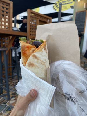 Falafel is ok, taste veggies. Big portion. Great service.  at FalafeLand in Santorini