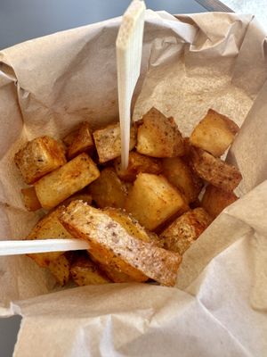 Potatoesssss  at FalafeLand in Santorini