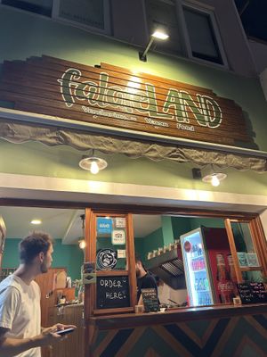   at FalafeLand in Santorini