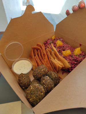 Ominously labelled as "The Box" at FalafeLand in Santorini