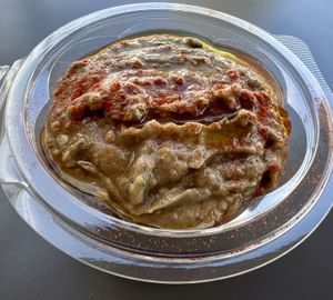 Baba ganoush  at FalafeLand in Santorini