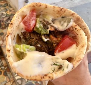 Went back & had large “Mayo” Falafel - so good  at FalafeLand in Santorini