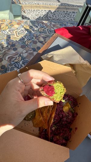   at FalafeLand in Santorini