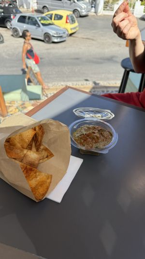   at FalafeLand in Santorini