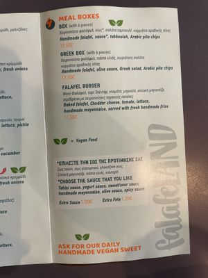   at FalafeLand in Santorini