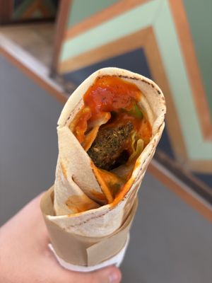   at FalafeLand in Santorini