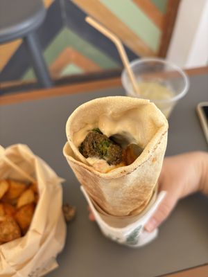   at FalafeLand in Santorini