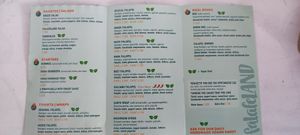 The menu in May 2025 at FalafeLand in Santorini