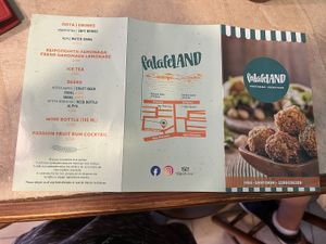 More menu  at FalafeLand in Santorini