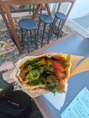 Volcano falafel at FalafeLand in Santorini