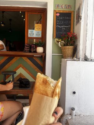   at FalafeLand in Santorini