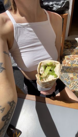   at FalafeLand in Santorini