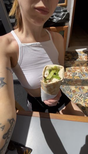   at FalafeLand in Santorini