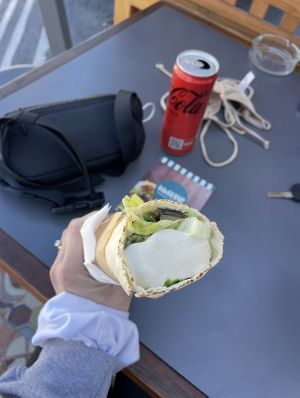   at FalafeLand in Santorini