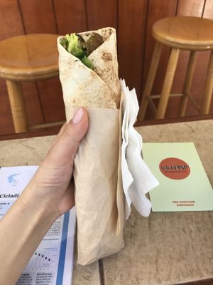 Big House Falafel Wrap at FalafeLand in Santorini