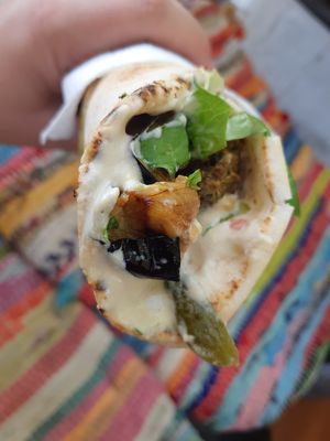 Original falafel wrap (small) at FalafeLand in Santorini