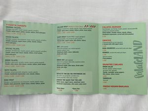 Food at FalafeLand in Santorini