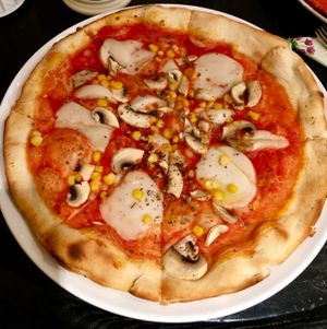 Vegan pizza  at Italia Uno in Sheffield