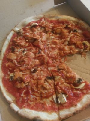 Mega Pulled Pork Pizza. at Italia Uno in Sheffield