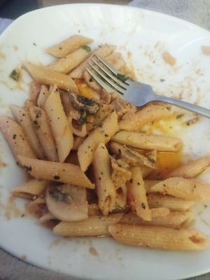 Vegan penne Al pollo at Italia Uno in Sheffield