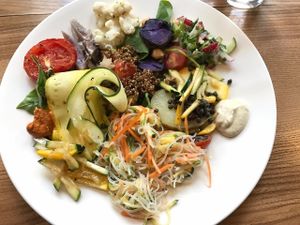 A plate from the brunch buffet. at The Beginnings - Kr.Barona Iela in Riga