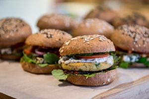 Falafer burger at The Beginnings - Kr.Barona Iela in Riga