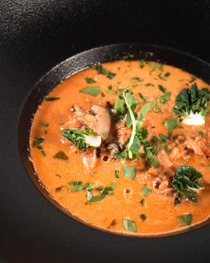 Tom Yum soup. at The Beginnings - Kr.Barona Iela in Riga