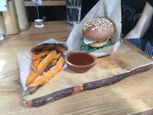 Burger at The Beginnings - Kr.Barona Iela in Riga